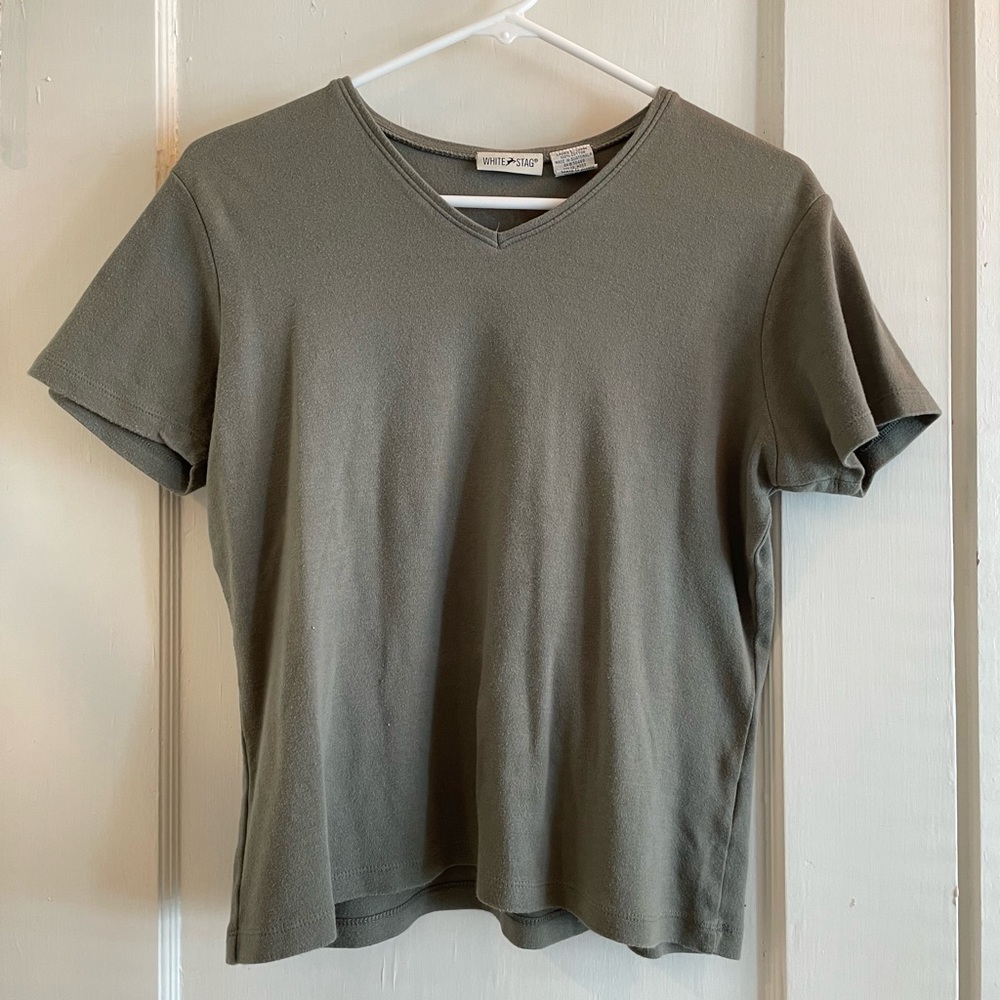 White Stag green short sleeve top